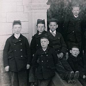 The boys of Cottage No. 11 with Mr. Campbell